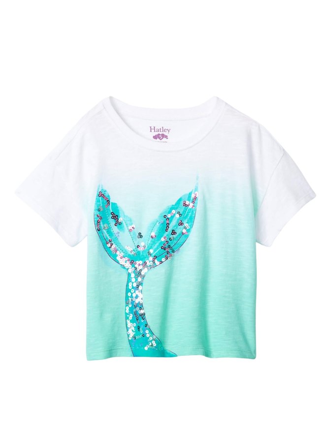 Hatley T-Shirt Meerjungfrauenschwanz mit Paillettenbesatz