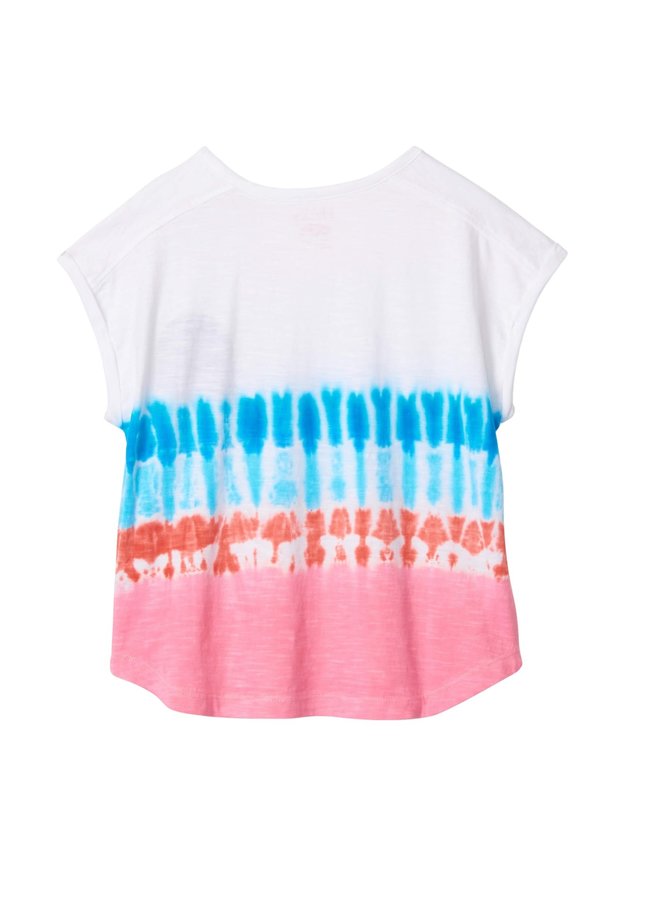 Hatley T-Shirt Regenbogen Tie-Dye in Blau Rosa Lila