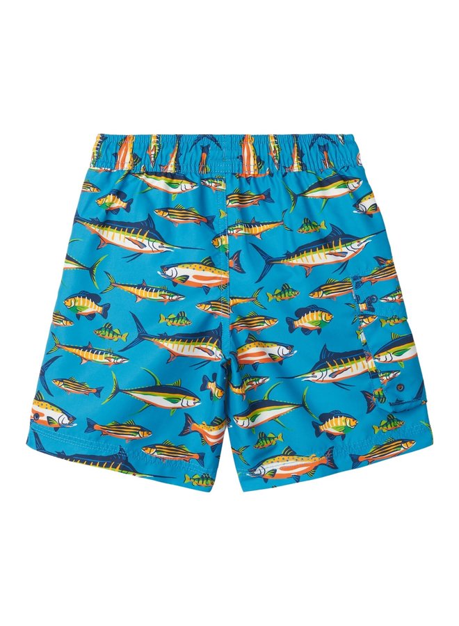 Hatley Badehose für Jungs mit Fischmotiv in blau