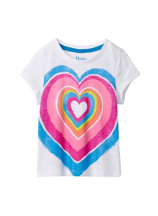 Hatley T-Shirt Herz Grafik großflächig