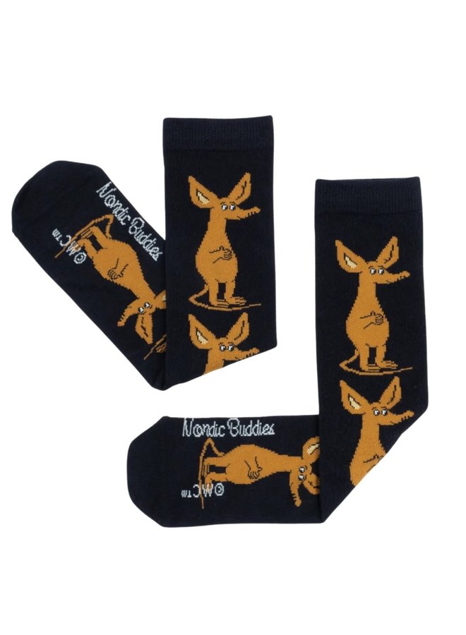 Nordicbuddies - Socken schwarz Sniff Moomin Socken  - Schnüfferl