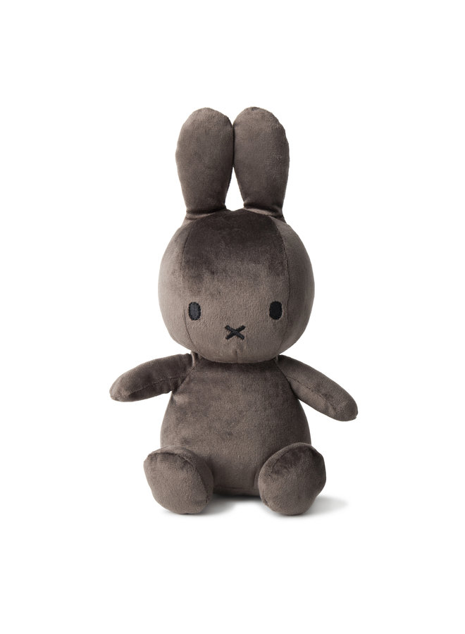 Miffy Sitting Velvetine grey / dunkelgrau - 23 cm