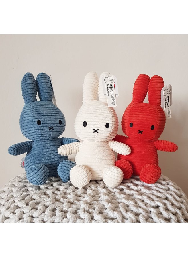 Miffy aus Cord sitzend Farbe türkis / turqouise 23 cm