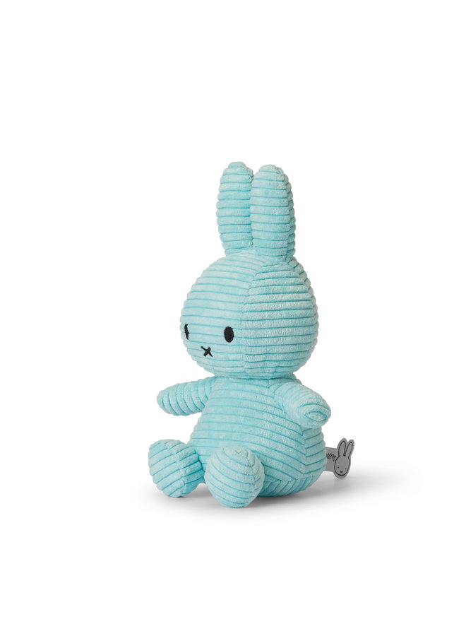 Miffy aus Cord sitzend Farbe türkis / turqouise 23 cm