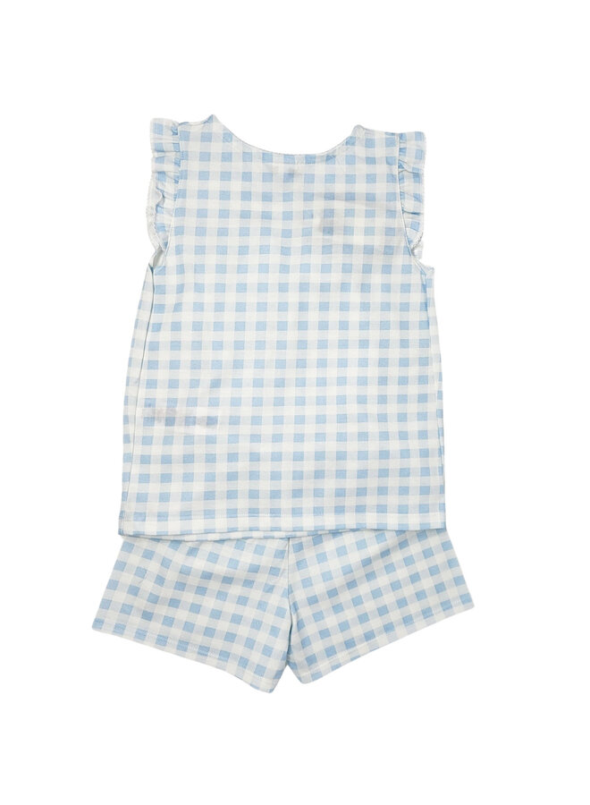 Petit Bateau kurz Pyjama  mit Vichy Karo  Muster  Gr. 3-12 Jahre