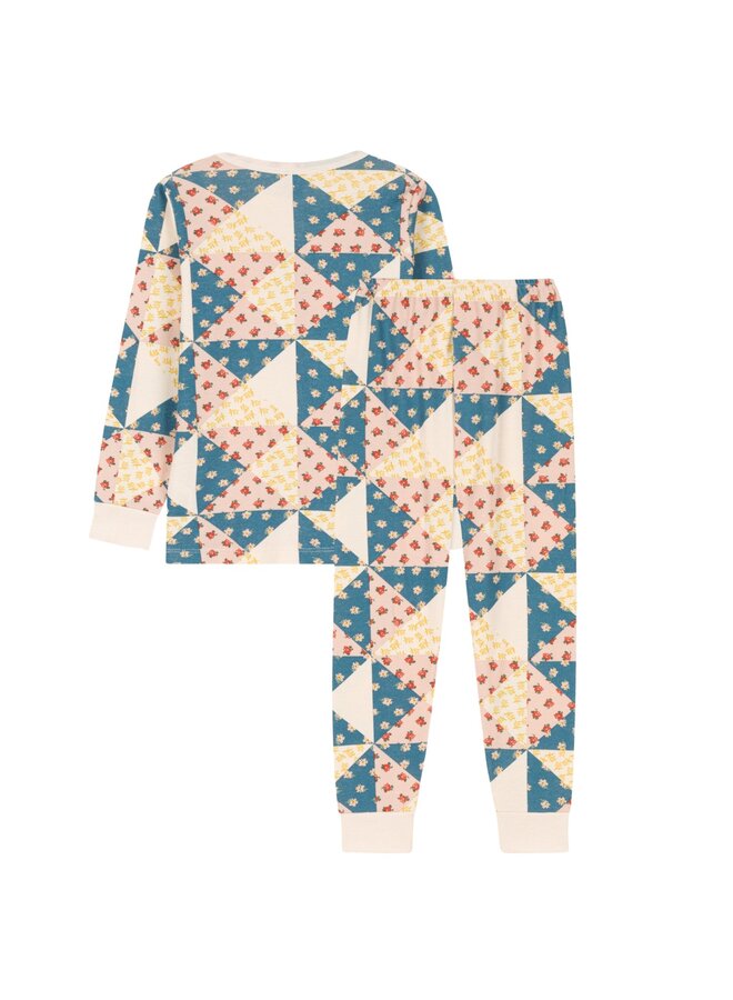 Petit Bateau Patchwork-Pyjama aus Baumwolle