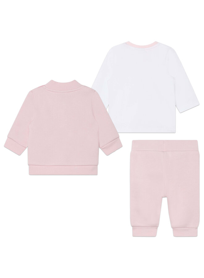 BOSS Baby Jogginganzug rosa Set 3-teilig