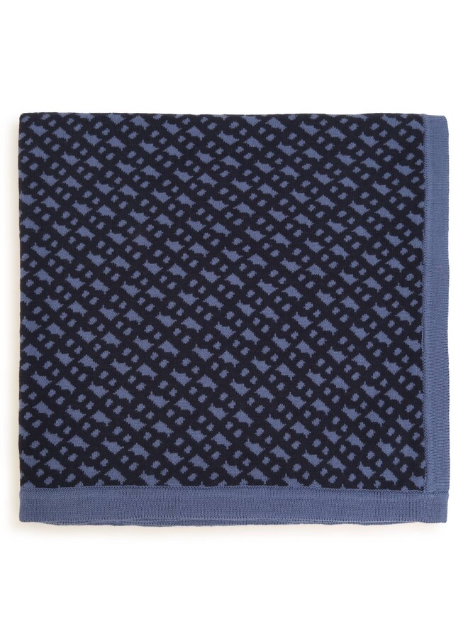 HUGO BOSS Baby edle Strickdecke "My First Blanket" blau