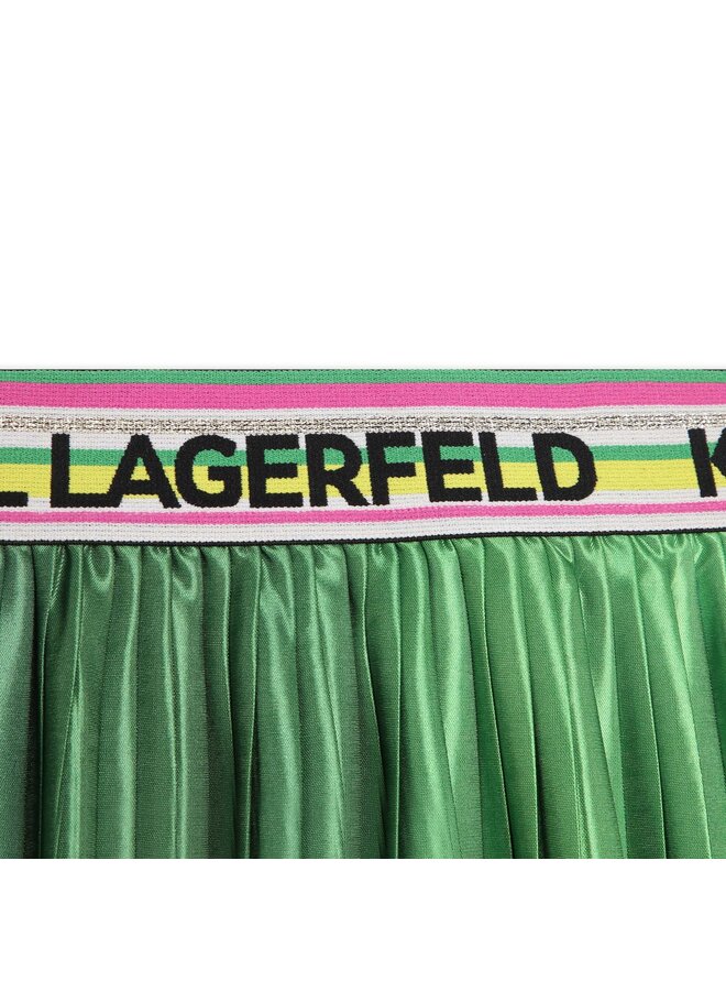 Karl Lagerfeld Kids Midi Rock grün mit Logo