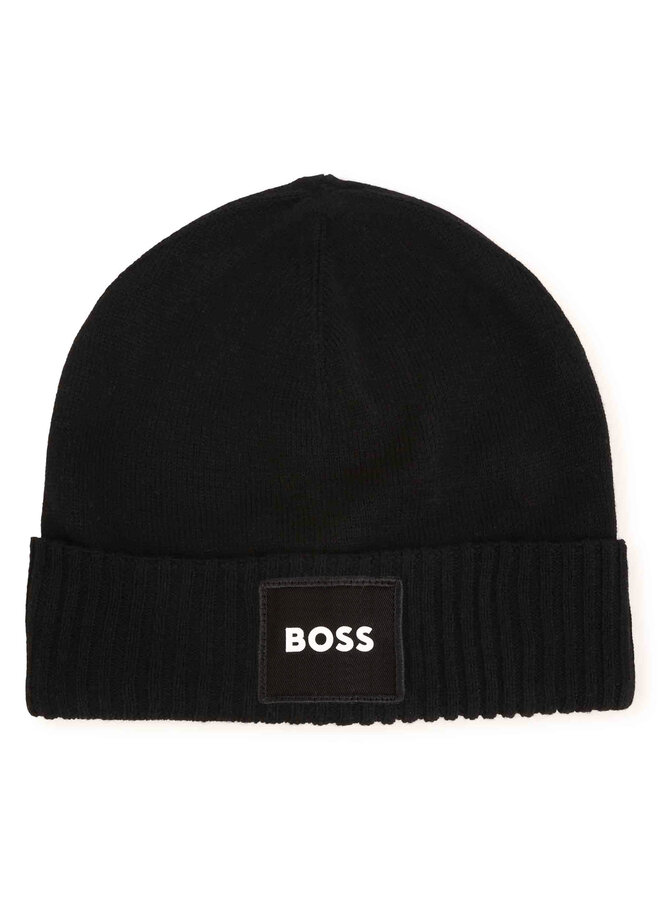 BOSS KIDS Mütze Logo schwarz