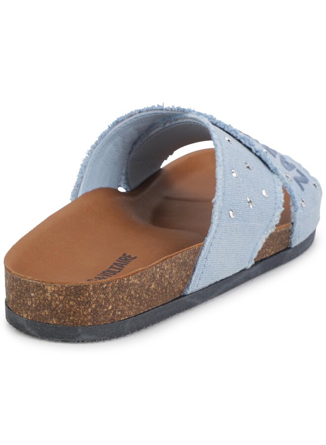 Zadig & Voltaire Espandrilles  Sandalen blau Canvas mit Nieten