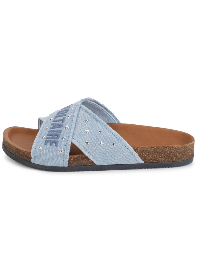 Zadig & Voltaire Espandrilles  Sandalen blau Canvas mit Nieten