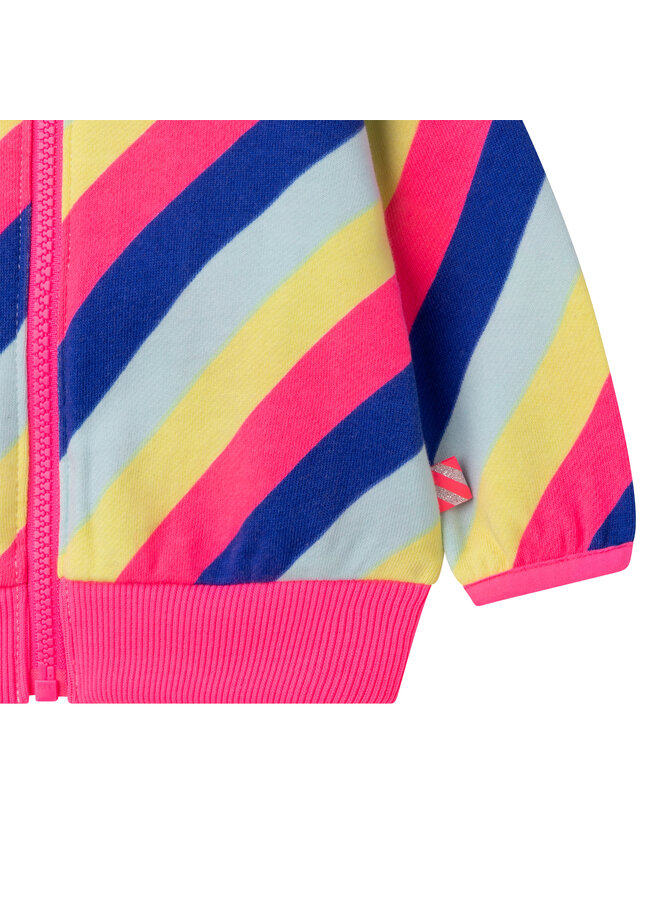 Billieblush Hoody Sweatshirt Jacke mit mit leuchtenden Streifen