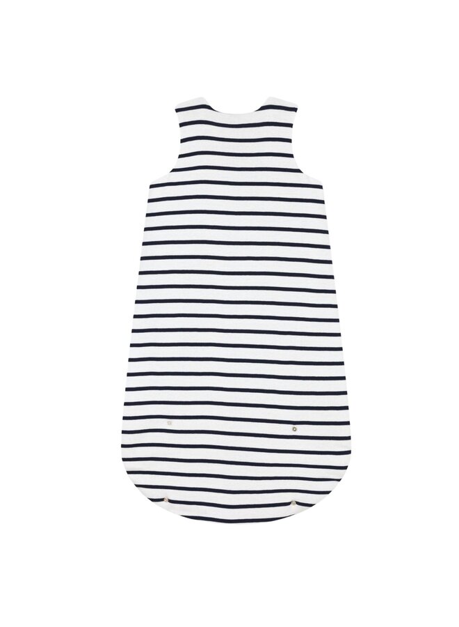 Petit Bateau Babyschlafsack weiß-blau gestreift mit Füllung