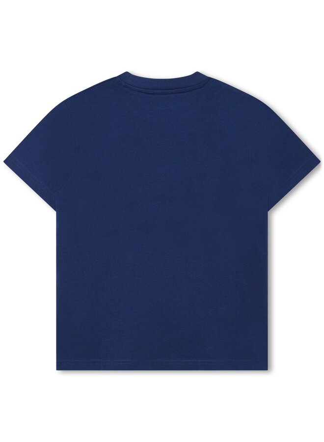 HUGO Kinder T-Shirt dunkelblau mit rotem Logo