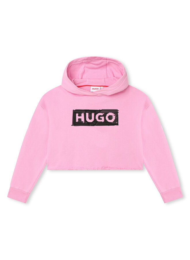 HUGO Kids Kapuzenpullover rosa
