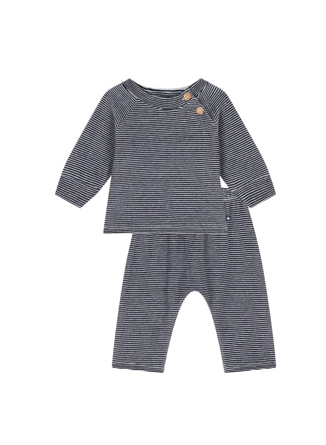 Petit Bateau 2-teiliges Nicky Baby-Set aus einem Cardigan und einer Hose