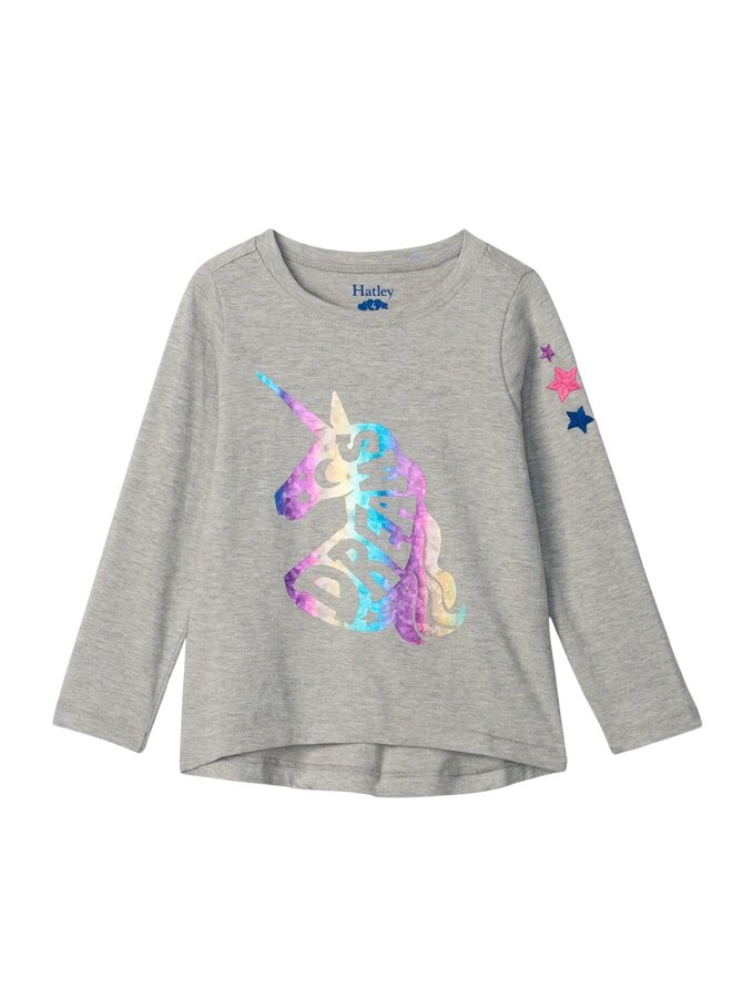 Hatley  Longsleeve Einhorn Glitzer mit Sternen