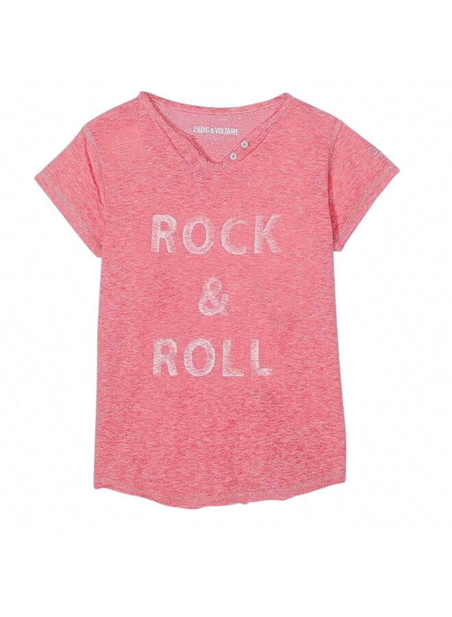 Chic & Rock'n'Roll: Das Rosa Zadig & Voltaire T-Shirt für kleine Fashionistas!