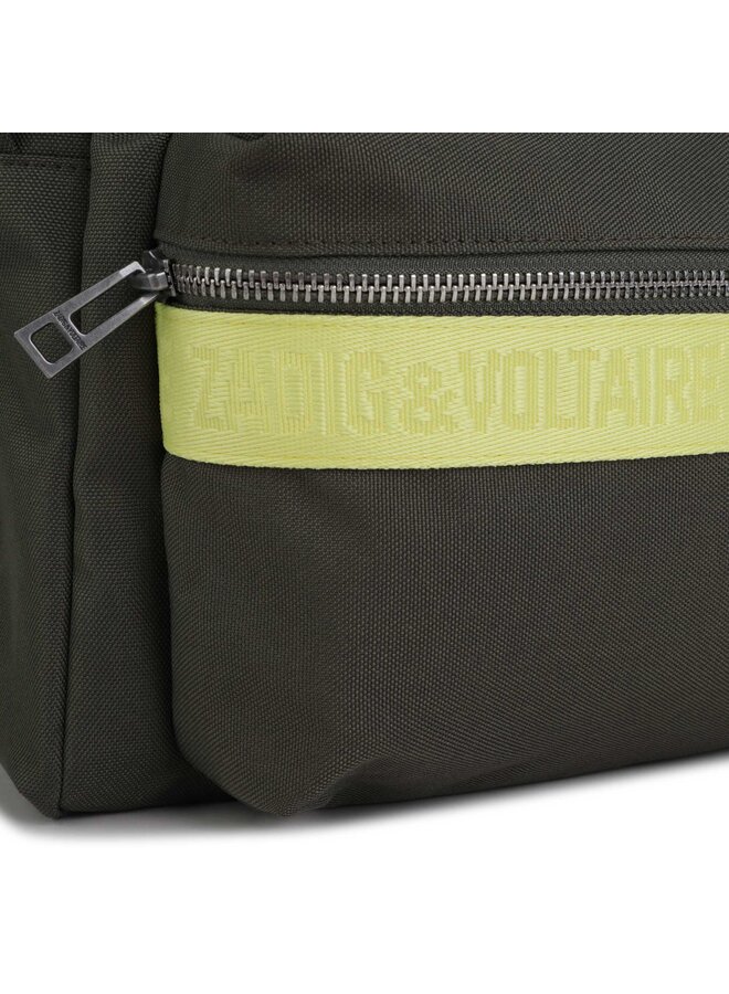 Zadig & Voltaire Rucksack grün mit gelben Akzenten