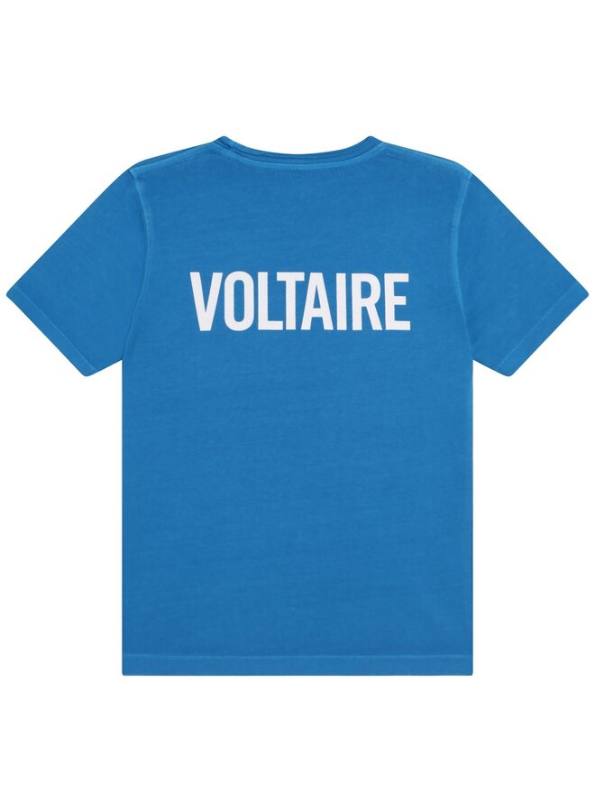 Zadig & Voltaire T-Shirt blau mit Logoaufdruck