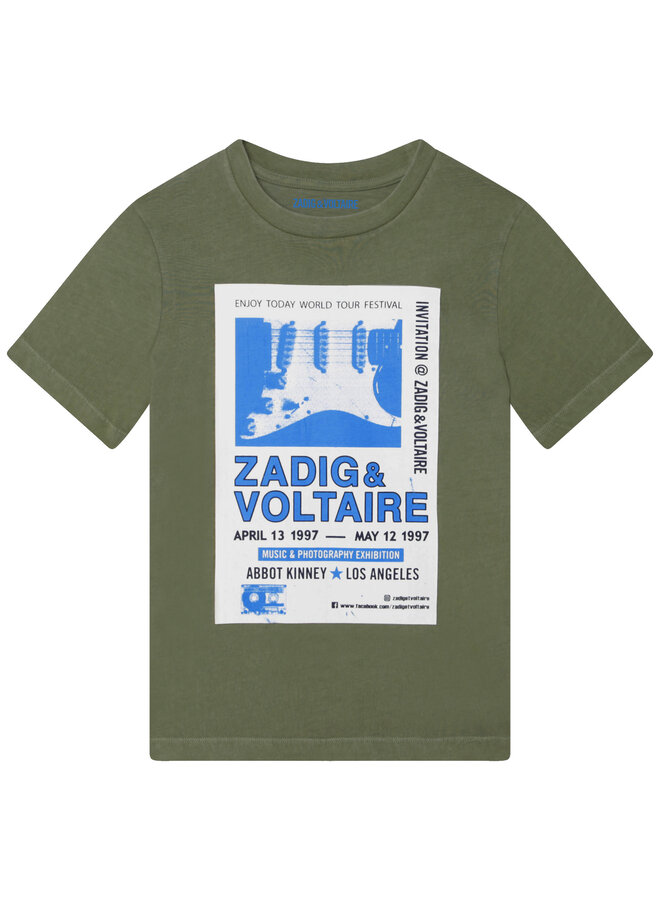 Zadig & Voltaire T-Shirt grün mit großem Aufdruck