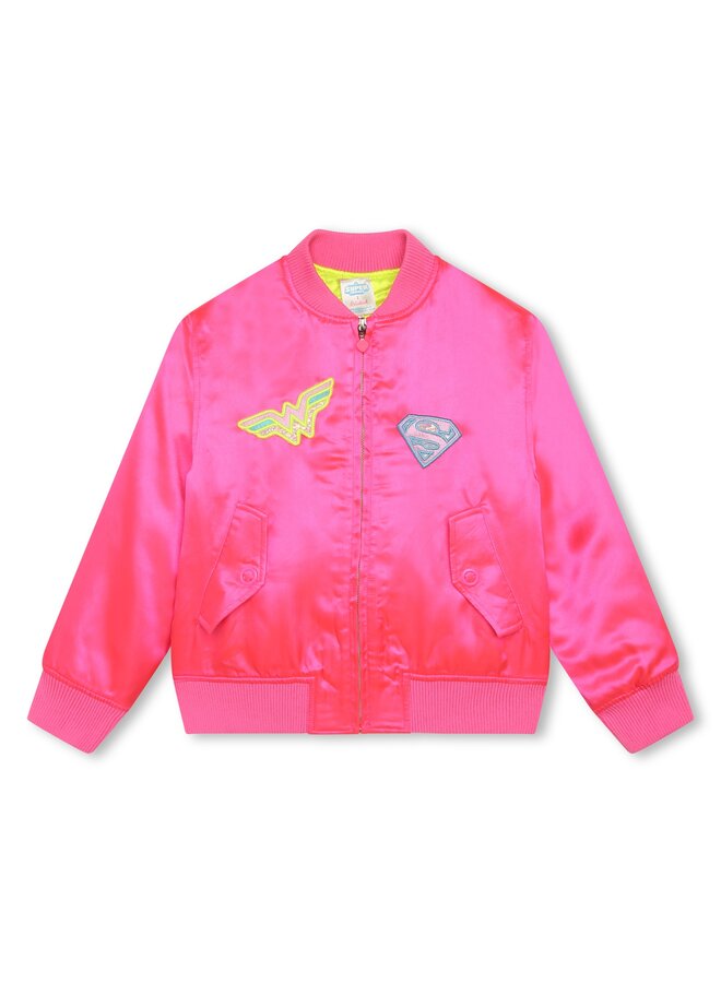 Billieblush süße Bomberjacke pink mit Comic-Design