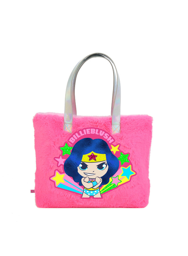 Billieblush flauschige Tasche Superheldin pink