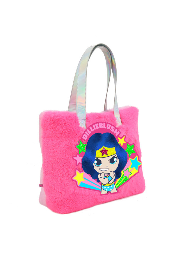 Billieblush flauschige Tasche Superheldin pink