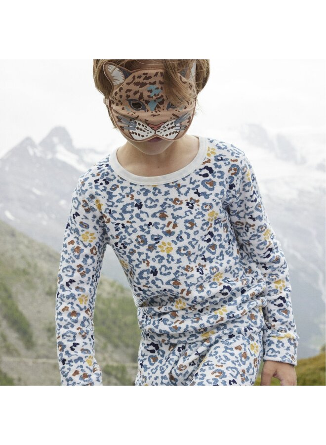 Petit Bateau Pyjama mitLeopardenprint und Leopardenmaske