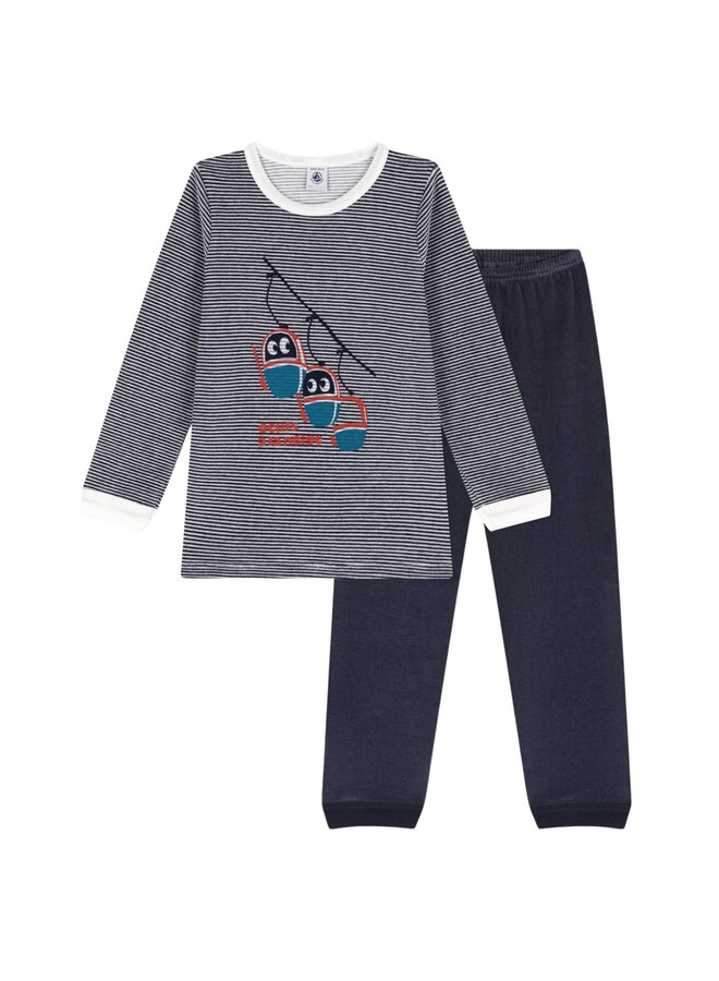 Petit Bateau Samt Pyjama Seilbahn