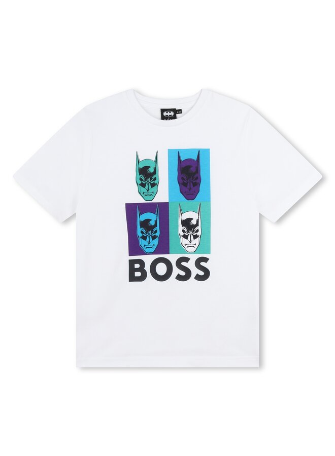 BOSS Kids Kurzarm T-shirt  mit Logo und Batman Print