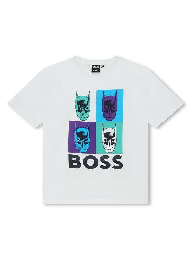 BOSS Kids Kurzarm T-shirt  mit Logo und Batman Print