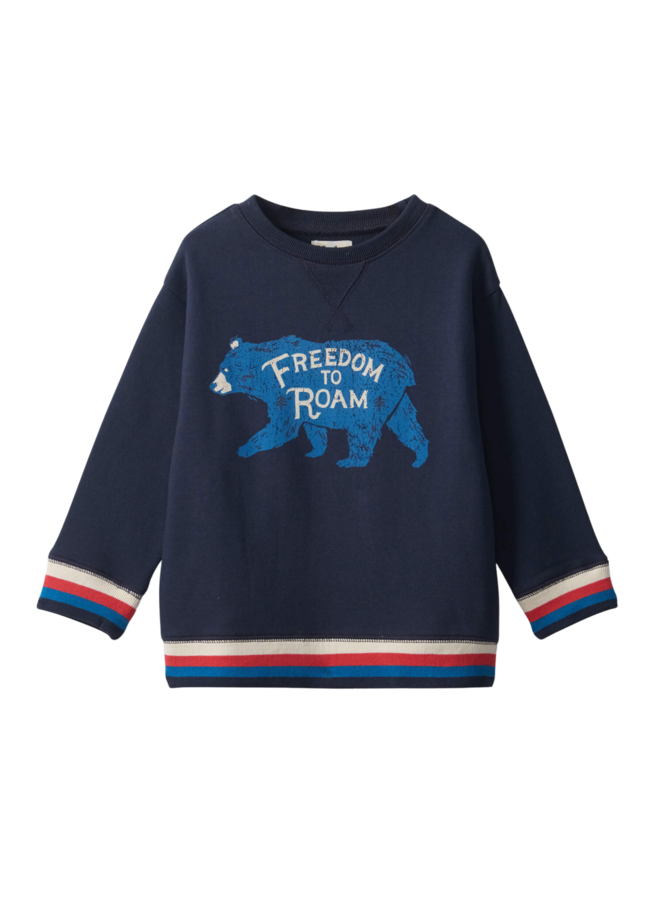 Hatley Sweater Sweatshirt mit Bärenprint navy