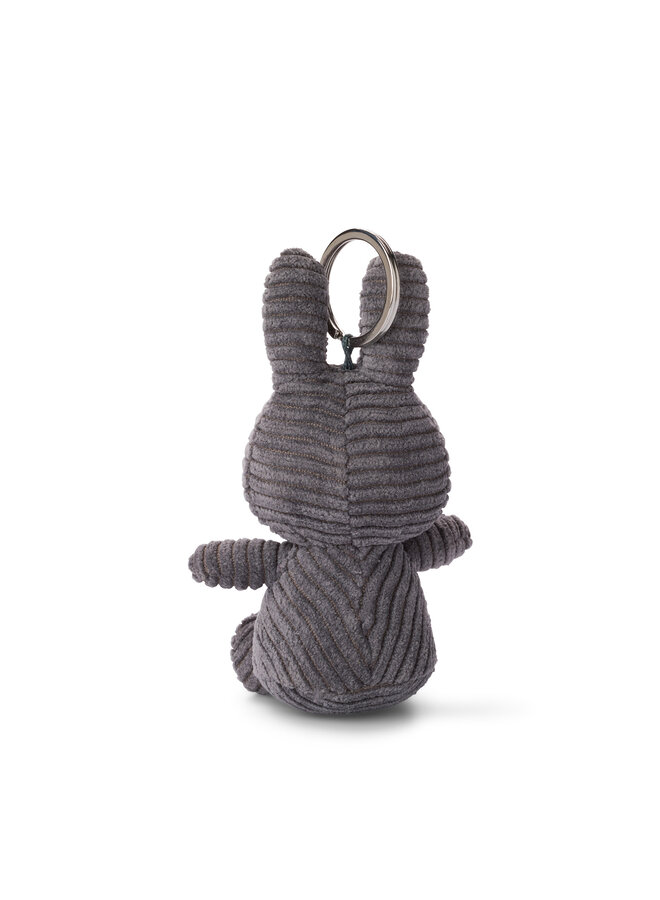 Miffy aus Cord Schlüsselanhänger keychain grau 10cm  - Copy