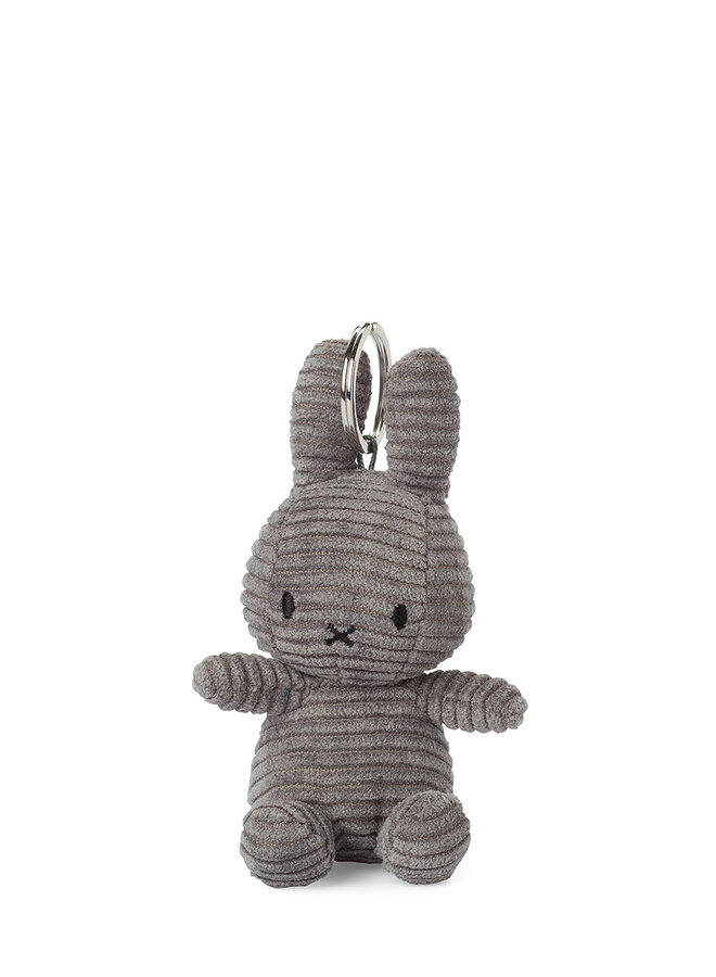 Miffy aus Cord Schlüsselanhänger keychain grau 10cm  - Copy