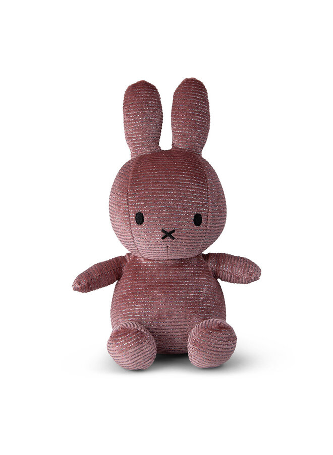 Miffy aus Cord sitzend Glamour Sparkle Pink 23 cm