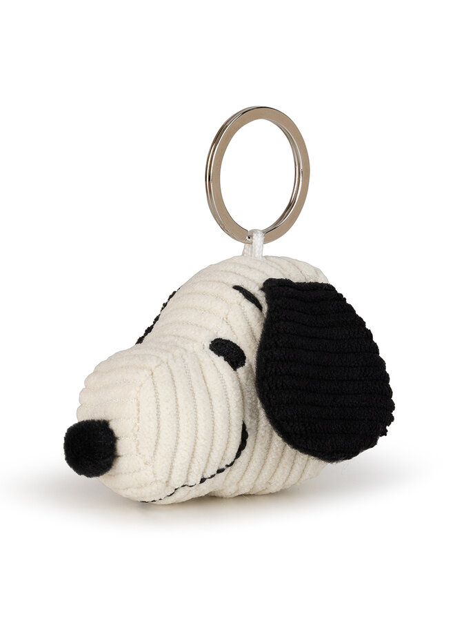 Snoopy  aus Cord Schlüsselanhänger offwhite creme 4,5cm