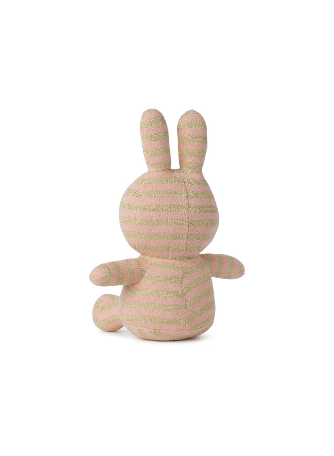 Miffy terry sitzend Organic Cotton Stripe Pink Gold23 cm