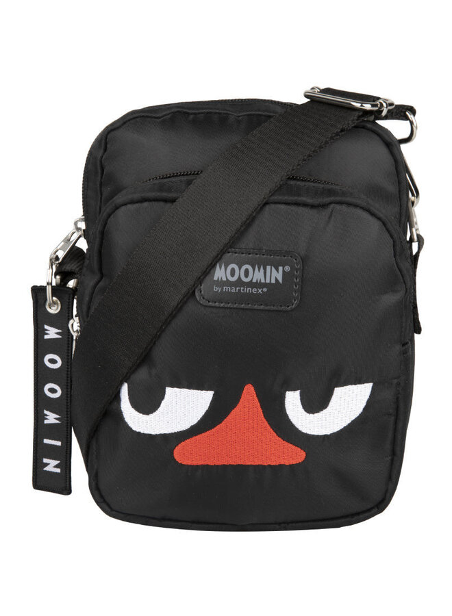 Martinex Kinder Rucksack schwarz weiß Moomin mit Allover Stinky Gesicht Stitching