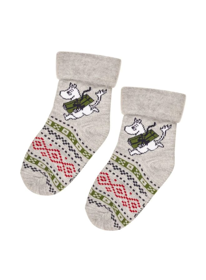 Martinex - Fluffige  Moomin Socken  -grau