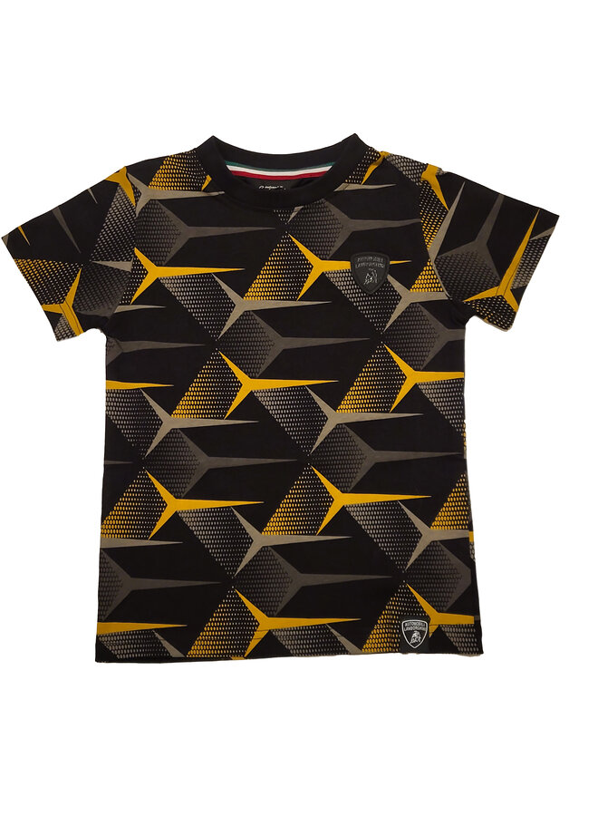 Automobili Lamborghini Kidswear T-Shirt schwarz faded all-over Y pattern
