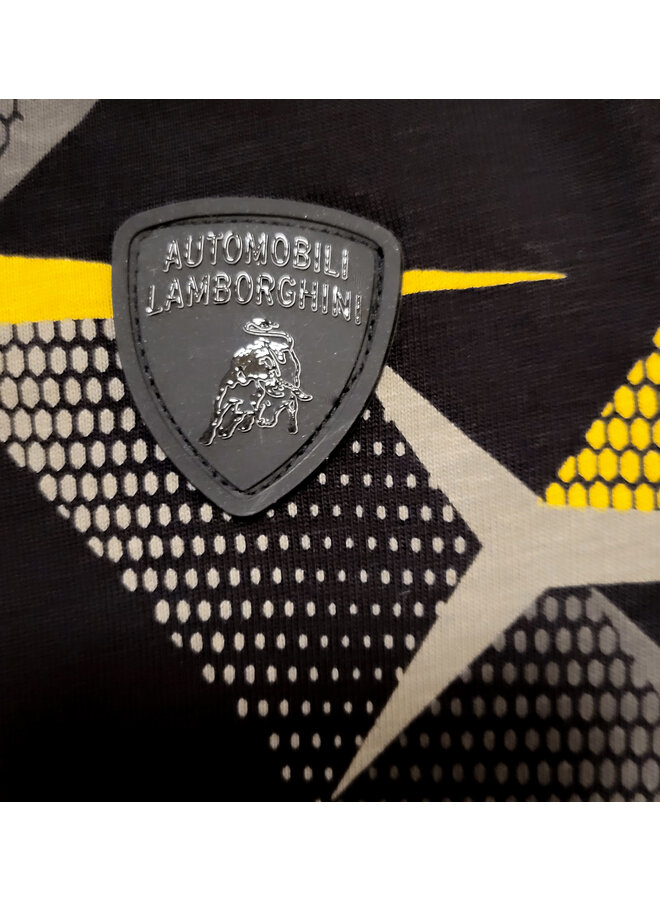 Automobili Lamborghini T-Shirt Logoprint schwarz faded all-over Y pattern