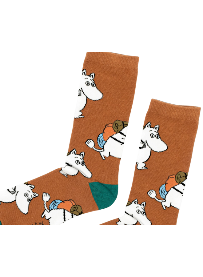 Nordicbuddies - Socken Adventuring Moomin Socken  - braun - Mumintroll