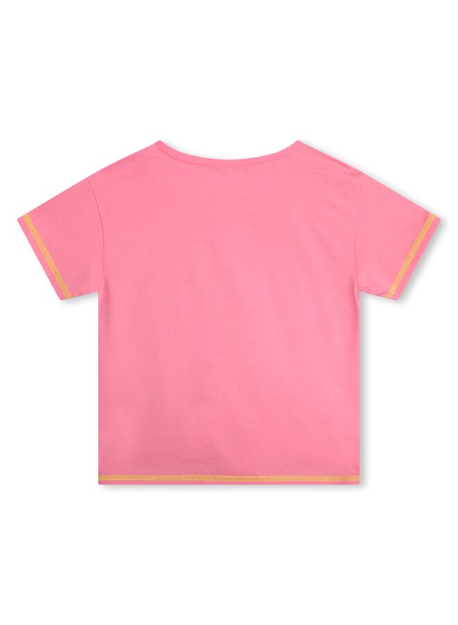 Billieblush T-Shirt  pink mit Paillettenlogo in Herz