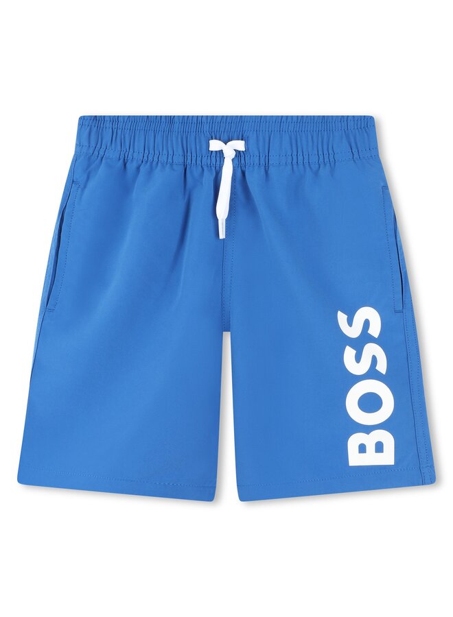 BOSS Surfershorts blau mit Logo