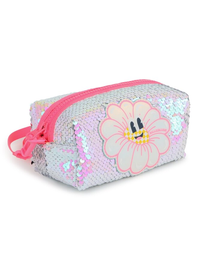 Billieblush schillernde Federtasche Blume mit Schulterriemen