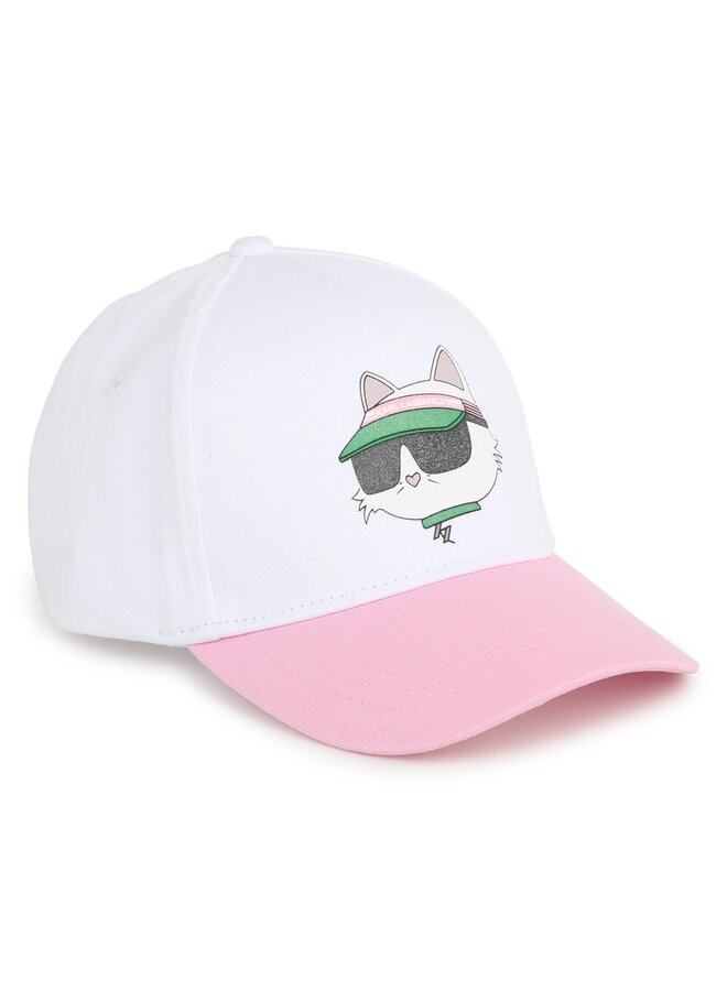 Karl Lagerfeld Kids Cap zweifarbig mit Choupette-Print