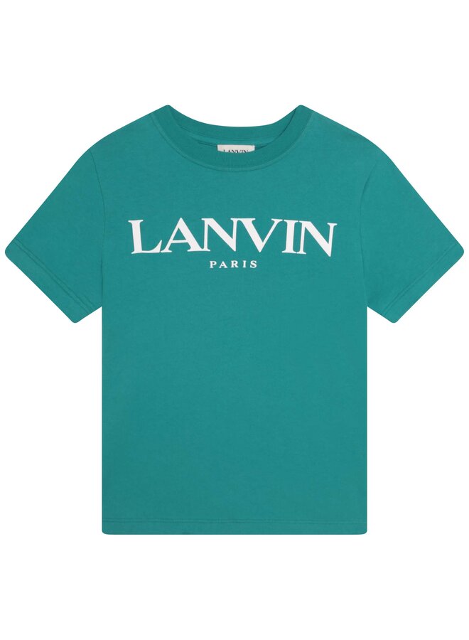 Lanvin T-Shirt mit Logo grün Mini Me