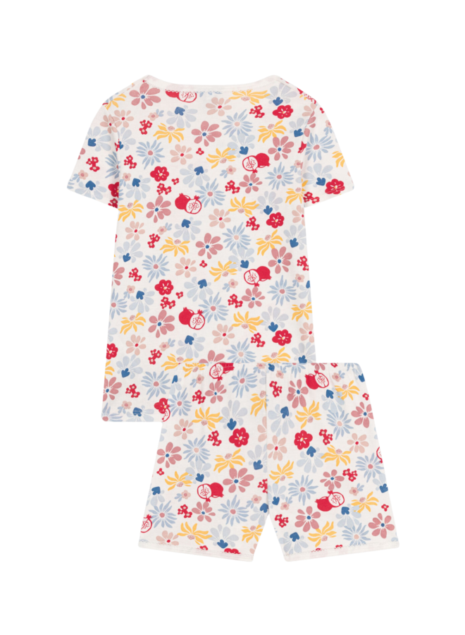 Petit Bateau kurz Pyjama creme mit Print allover Früchte